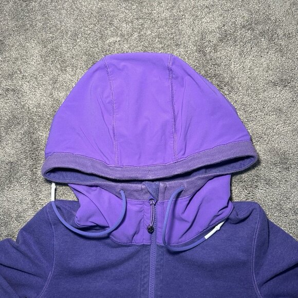 LULULEMON Voyage Hoodie Full Zip Womens Size 4 Power Purple Running Hiking Dance - Picture 5 of 13